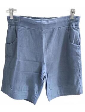 Smoking Lily Coastal Blue Casual Shorts With Side Pockets Pull On Med